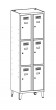 Metāla 6-durvju garderobes skapis uz kājiņām SUS W323/423