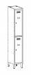 Metāla 2-durvju garderobes skapis uz kājiņām SUS W312/412