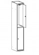 Metāla 2-durvju garderobes skapis ar MDF durvīm MSUS 312/412