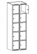 Metāla 10-durvju garderobes skapis ar MDF durvīm MSUS 325/425